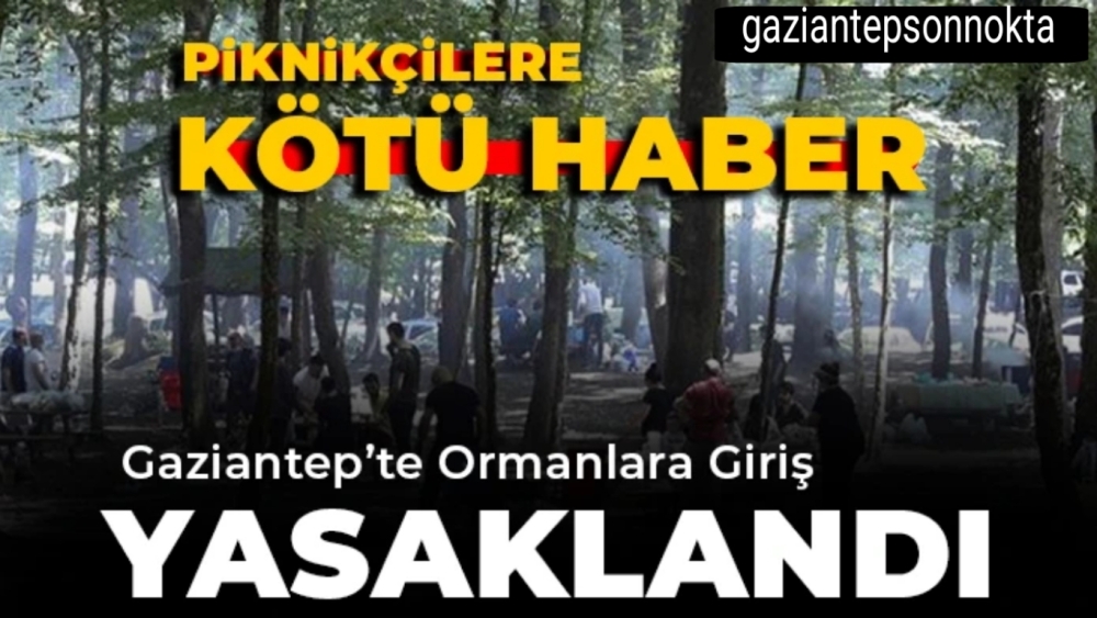 Gaziantep'te ormanlara giriş yasaklandı